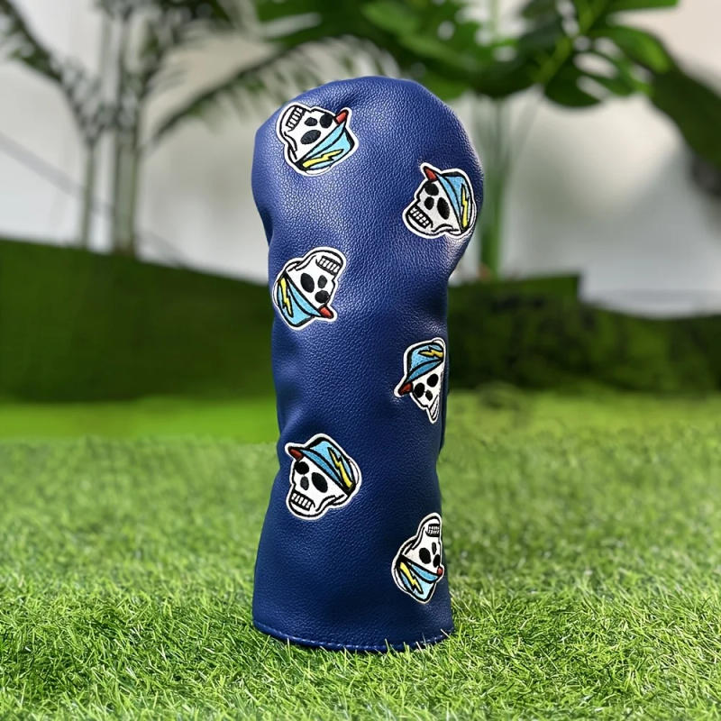Description Picture 5 of itemLightning skull pattern Golf Club Head Covers For Hybrid Driver Fairway Wood Covers Putter Covers waterproof and durable PU.