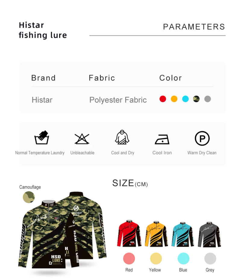 Description Picture 3 of itemHISTAR Shirt Cap Towel in one Set Clothing With Zipper Quick Drying Sun Protection Shirts Anti-UV Fishing Suit