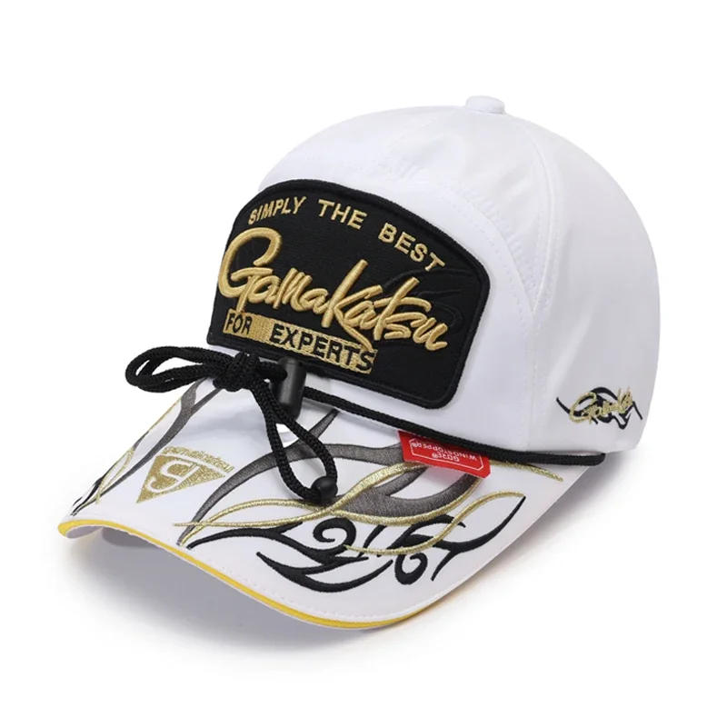 Description Picture 4 of itemGamakatsu Waterproof Fishing Hat Adjustable Cotton Baseball Cap Sun Protection Fishing Cap with Clip Trendy Trucker Hats for Men