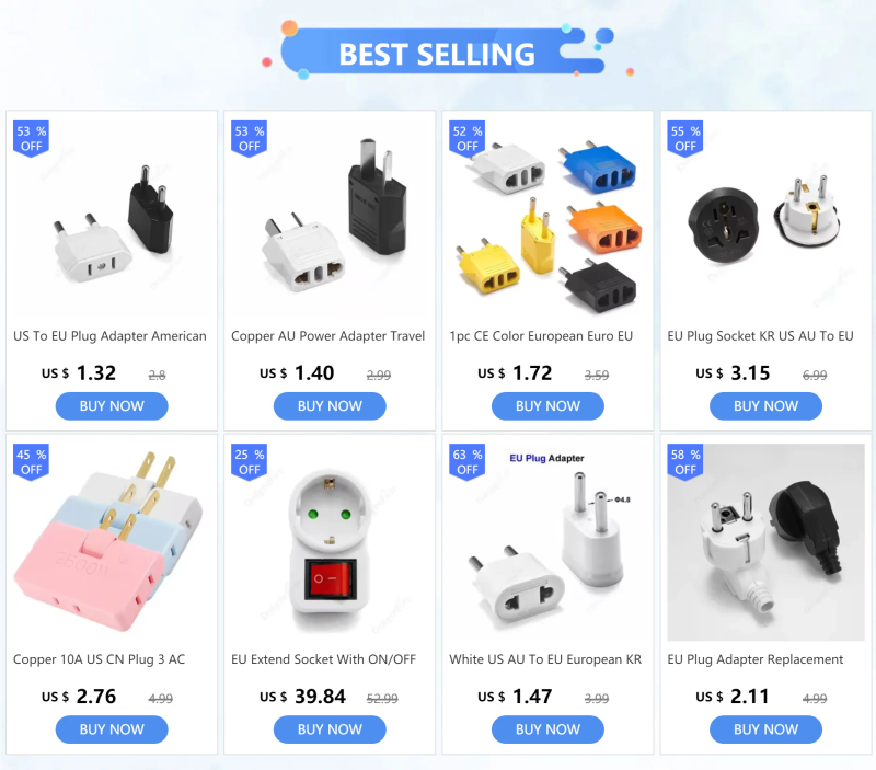 Description Picture 2 of itemElectrical Socket Outlets Plug Adapter UK EU KR US AU Brazil French Universal Travel To UK EU KR US AU Power Socket Plug Adapter