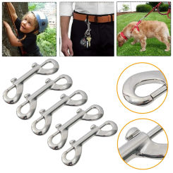 5PCS Scuba Diving Double End Bolt Snap Hook Clips 316 Stainless Steel Eye Bolt Snap Hook Quick Draw Link Carabiner