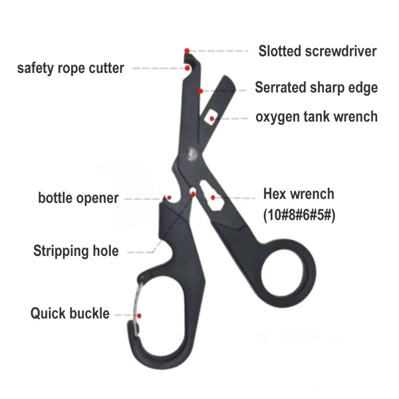 Description Picture 3 of itemMedical-Scissors Multi Functional Rescue Scissors  Aid Scissors Trauma Shears Survival Rescue Emergrncy EDC-Outdoor Gear Tool