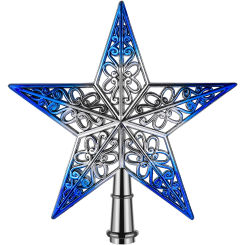 Tree Topper Christmas Starparty Decoration Treetoptoppers Blue Decorchraitmas Supplies Favors Patriotic Christmas Decoration