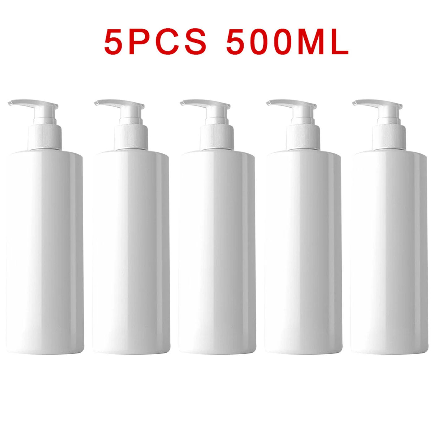 Description Picture 4 of itemLarge capacity Empty Pump Bottles 500ml 5PCS Empty PET Plastic Refillable Reuseful With Pump Dispensers Practical