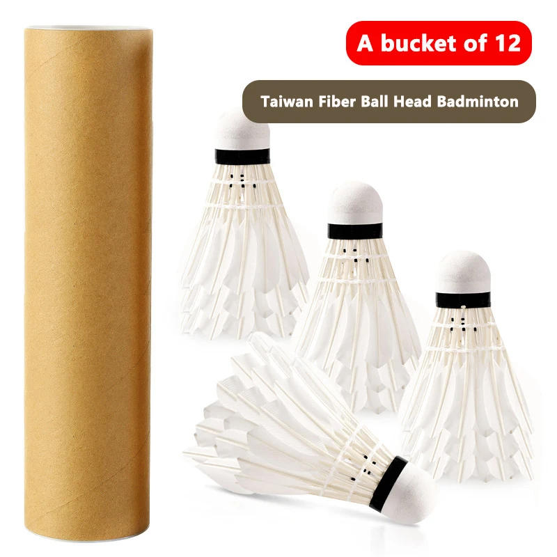 Description Picture 2 of item12Pcs Professional Badminton Balls White Goose Feather Shuttlecock Stable Training Sport Badminton Ball Sport Accessories