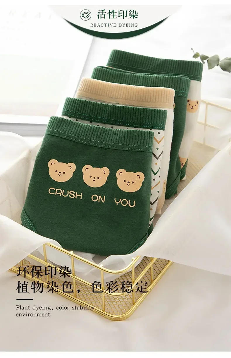 Description Picture 3 of itemCotton Panties Briefs Women Panties Underwear Mid Waist Female Underpants Lingerie Ladies Pantys Cartoon Pantys M-XL