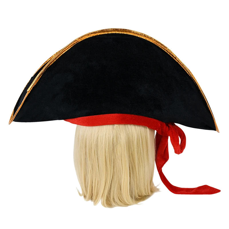 Description Picture 4 of itemPirate Hat Skull Print Pirate Captain Cap Pirate Accessories Party Hat for Halloween Cosplay Caribbean Pirate Hat with Eye Patch