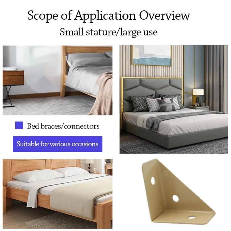 Description Picture 5 of item5Pcs/set Durable Metal Corner Brackets Furniture Hardware Thickened Fixed Support Protector Cabinets Support Frame