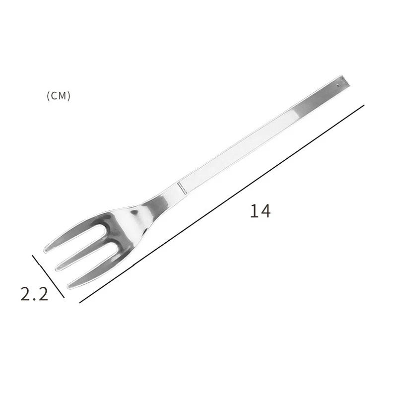 Description Picture 2 of item50Pcs/Set Disposable Long Handle Plastic Small Forks Independent Packaging Tableware Supplies Fruit Dessert Forks Party Flatware