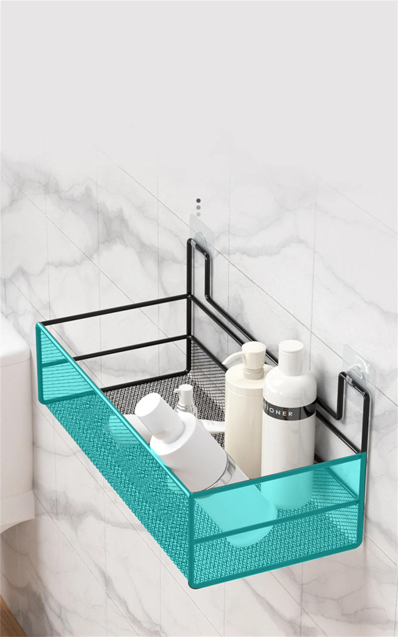 Description Picture 6 of itemPunch-free Restroom Hanging Rack Bathroom Rack Washing Table Dormitory Iron Exlarge Mesh Storage Hanging Basket