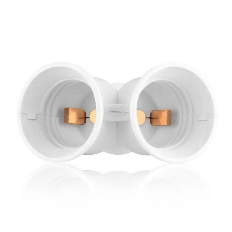 Description Picture 2 of itemLamp Holder Portable Copper Contact 2 In 1 E27 To 2-e27 High Quality Accessories Tools Splitter Adapter Universal Household