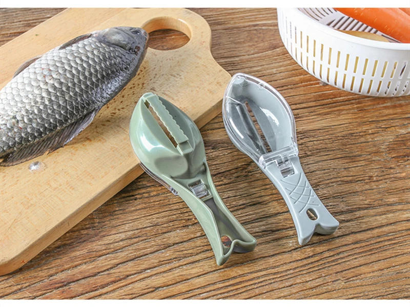 Description Picture 3 of itemFish Scales Graters Scraper Fish Cleaning Tool Scraping Scales Device with Cover Home Kitchen Cooking Fish Tool Kitchen Tools
