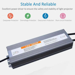 IP67 Waterproof Power Supply Lighting Transformer AC110V~220V To DC 12V 24V LED Driver 10W 20W 30W 50W 100W Outdoor Adapter