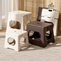 Plastic Foldable Bathroom Chair Shower Small Foot Minder Stool Space Saving Tourist Outdoor Silla Plegable Trendy Furniture