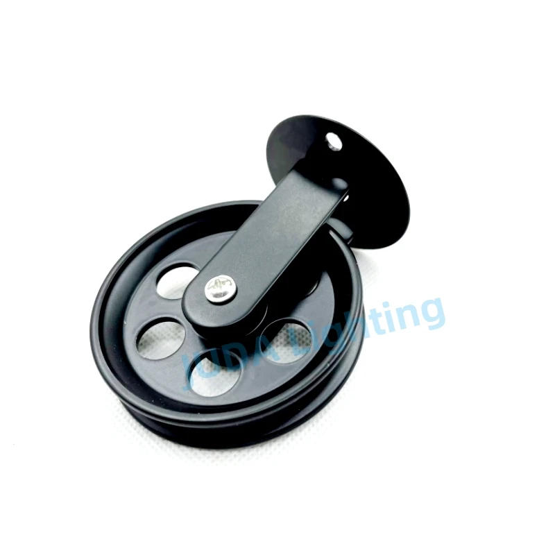 Description Picture 6 of itemBlack Ceiling Rose Light Lifter Wheel pulley Lighting Accessories Cable Wire Lifter Lamp Base for Led chandelier Retro Iron Lamp