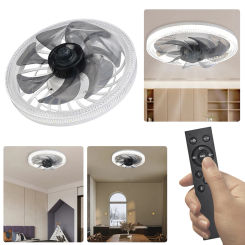 Smart Ceiling Fan Lights 3 Color Lights Adjustable Modern Ceiling Fanlight E27 Converter Base for Home Offices Bedroom