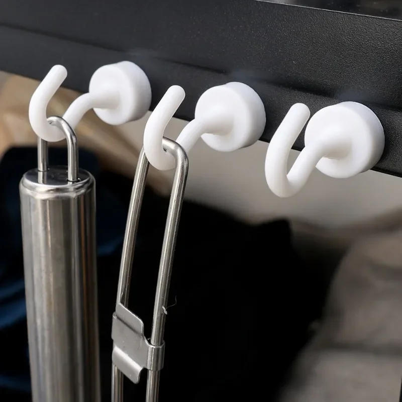 Description Picture 6 of itemBlack Strong Magnetic Hooks Wall-mounted Magnet Hook Multi-Purpose Keys Coat Hanging Hanger Kitchen Fridge Bathroom Organizer