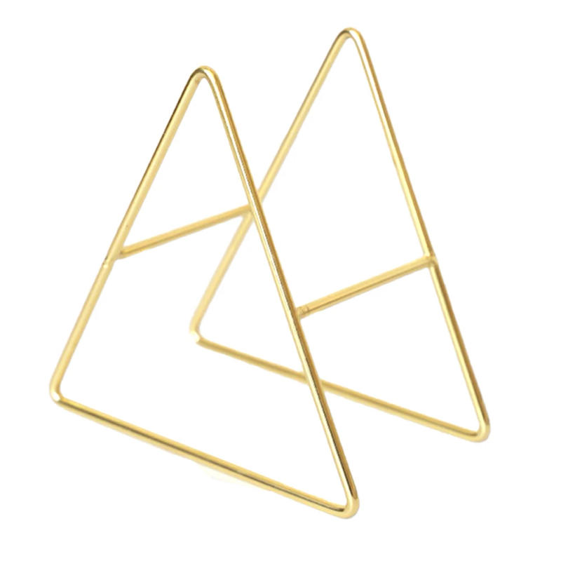 Description Picture 4 of itemBrand New Coaster Holder Kitchen Holders Coaster Holder Gold Iron Space-saving Stand Rack Dish Triangle Coasters