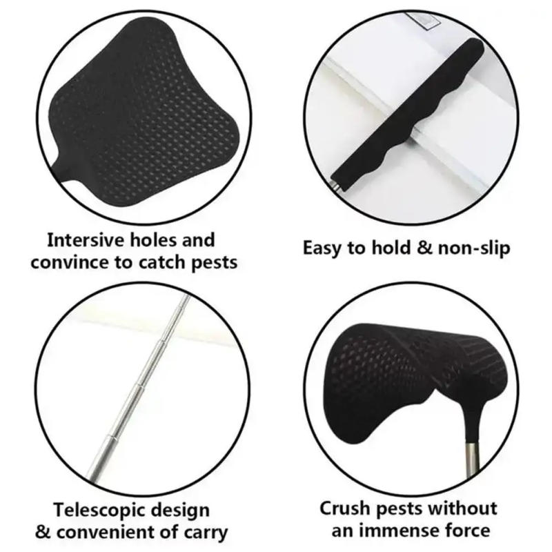 Description Picture 2 of itemPlastic Telescopic Fly Swatters Mosquito And Handle Steel Rod Retractable Swatter Fly Fly Plastic Stainless Killing Z5S8