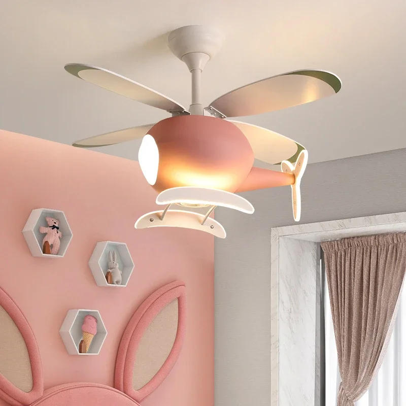 Description Picture 3 of itemCartoon LED Ceiling Lamp Helicopter Fan Chandelier for Children's Room Living Room Bedroom Home Indoor Lighting Fixture Luster
