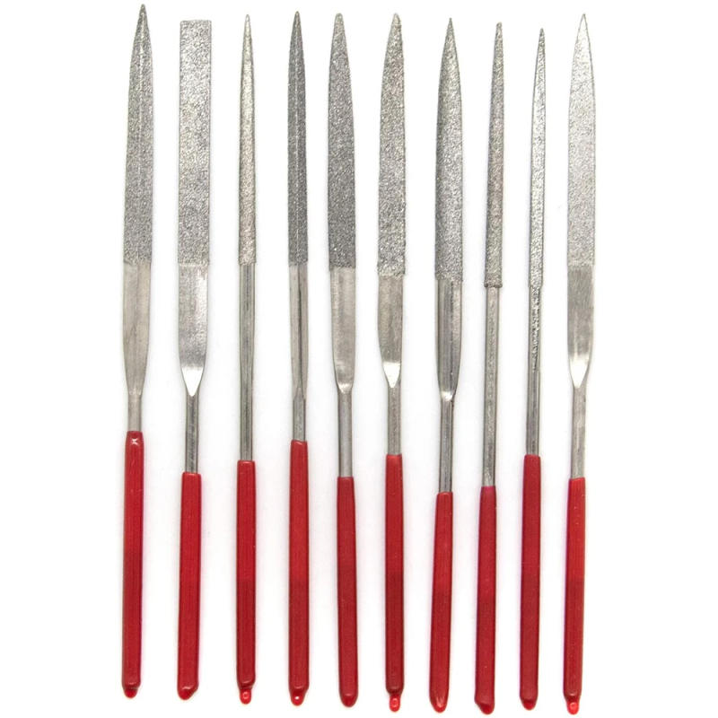 Description Picture 2 of itemNew 10Pcs Diamond Needle File Set For Jewelry Metal Wood Ceramic Glass Stone Craft Sharping Working Hand Carving Tool