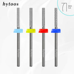 HYTOOS Top Cut Mini Barrel Nail Drill Bits Carbide Cuticle Clean Nail Bit Remove Ornaments Soft Gel Electric Drill Accessories