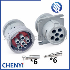 DEUTSCH 6 Pin 2.5mm series waterproof connector Plug HD16-6-12S-B010 HD10-6-12P HD10-6-12P-L HD10-6-12P-RU HD10-6-12P-AS