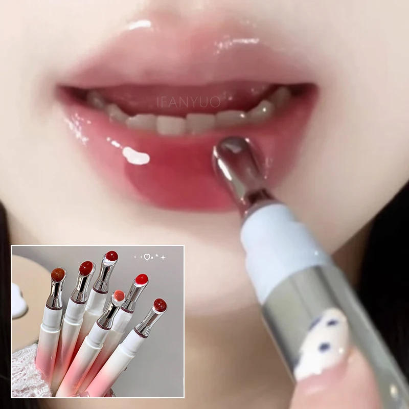 Description Picture 4 of itemWatery Crystal Clear Jelly Lip Gloss Lasting Tender Mirror Water Light Glass Lip Glaze Smoothing Lips Line Moisturizing Essence