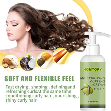 Hair Volumizing Cream 50ml Hair Conditioner Volume Lift Styling Mousse Curly Hair Elastin Curl Defining Cream For Wavy Hair U3Z5