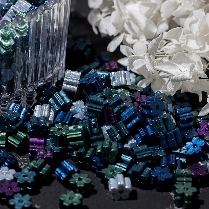 Description Picture 4 of item60pcs Cherry Blossom Glitter Sakura Wax Seal Stamp Beads DIY Envelope Wedding Invitation Ancient Seal Wax Stamp Making Tools