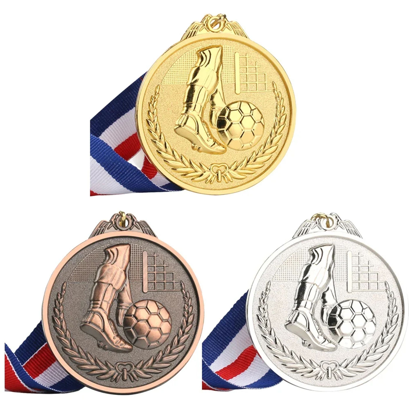 Description Picture 4 of item20-1Pcs Sports Competition Awards Medals Zinc Alloy Football Competition Medals Wear Resistant Gold Silver Bronze Souvenir Gifts