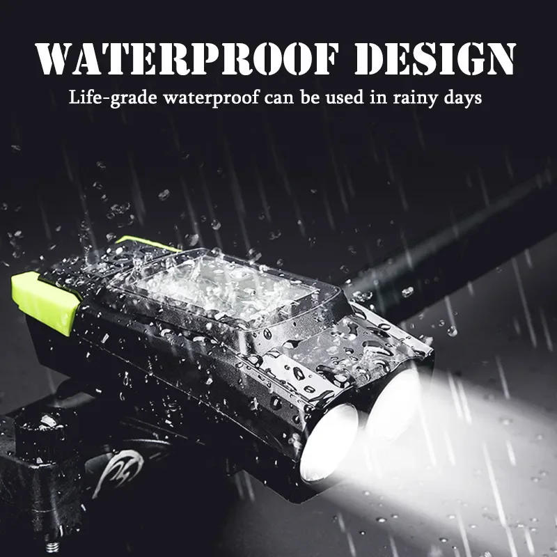 Description Picture 6 of item3 in 1 Bike Light Lamp Cycling Bicycle Computer 120DB Bike Horn Bells Multifunctional Front Flashlight MTB Road Bike Speedometer