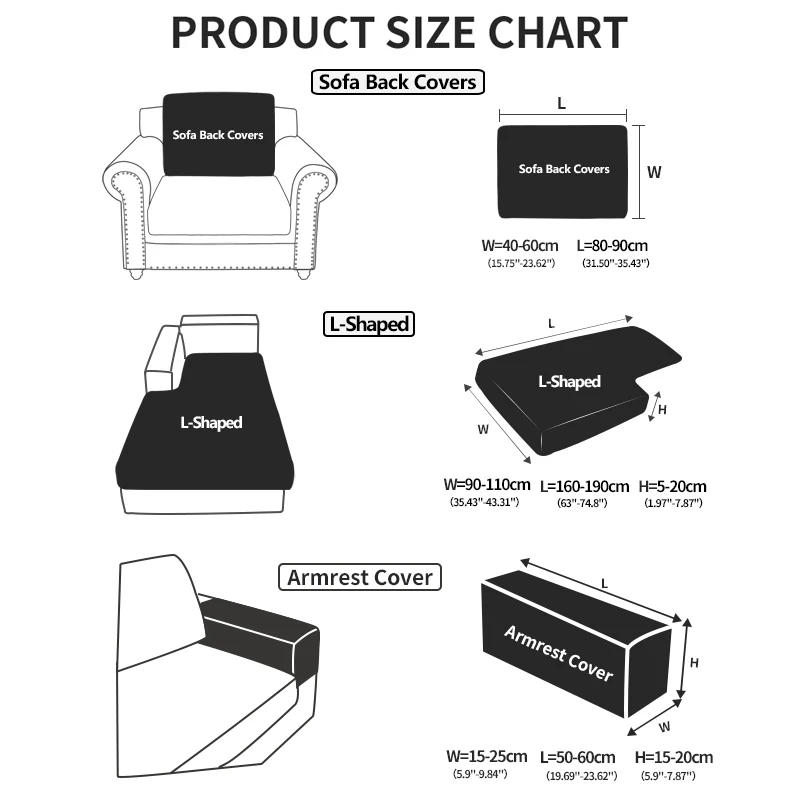 Description Picture 3 of itemOblique Grid Elastic Sofa Cover Jacquard Sofa Seat Cushion Covers Stretch Couch Cover for Living Room Sofa Slipcovers Washable