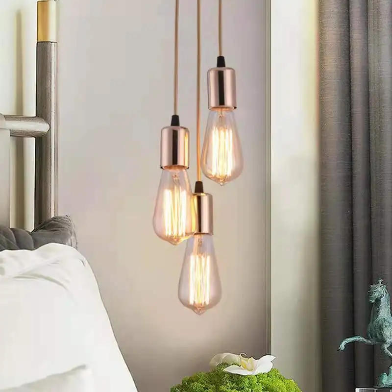 Description Picture 4 of itemSimple Modern Three-head Small Chandelier Led Iron Chandelier Personalized Creative Dining Room Bedroom Living Room Lamp