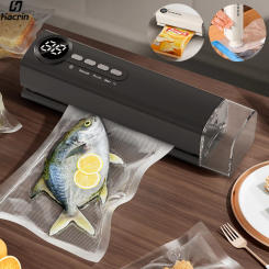 Vacuum Packaging Machine Food Vacuum Sealer Automatic Household Food Vacuum Sealing Machine Plastic Bag Sealer with Sealing Bags