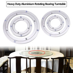 1Pc Heavy Duty Aluminium Alloy Rotating Bearing Plate Turntable Round Dining Table Bearings Swivel Plate 4in/6in/8in/10in