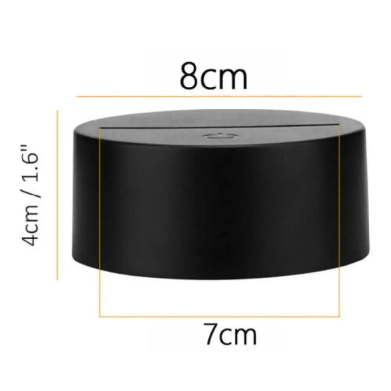 Description Picture 3 of itemUSB Touch Sensor Switch Plate Panel Cable 3D Lamp Base Remote Holder LED Night Light Home Decoration