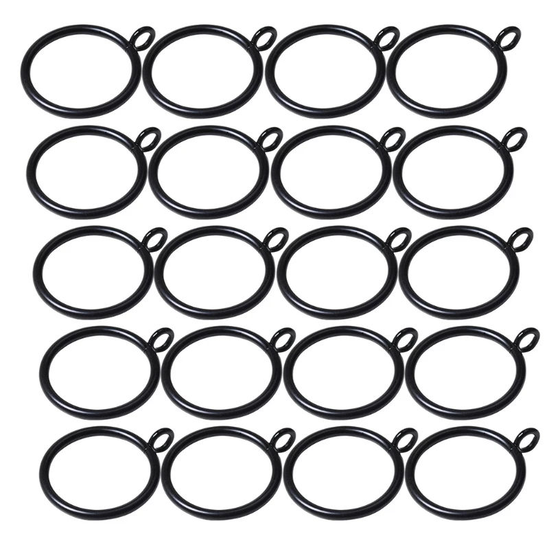 20 Pieces Metal Curtain Rings with