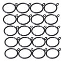 20 Pieces Metal Curtain Rings with Eyelets Rustproof Window Hardware