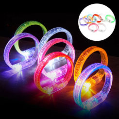 5Pcs  Luminous bracelet Led Light Up Wristband Concert support Bracelet Multi color luminescence Glow in The Dark Party Supplies