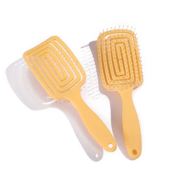 Relaxing Elastic Massage Comb Hollow Out Hair Brush Scalp Massage Combs Hair Styling Detangler Fast Blow Drying Detangling Tools