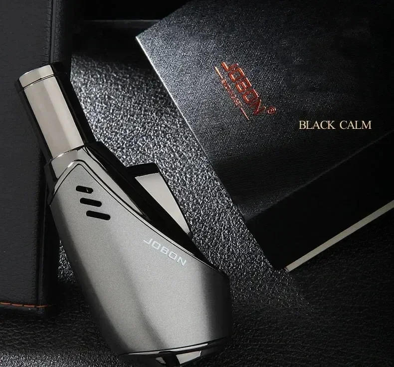 Description Picture 5 of itemNew JOBON Metal Butane Gas Lighter Windproof Blue Flame Jet Torch Lighter Turbo Jet Cigar Lighters BBQ Jewelry Welding Gun Gifts