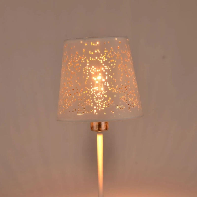 Description Picture 5 of item3Pcs Clip on Chandelier Shades Bells Lamp Covers Fabric Elegant Lampshade