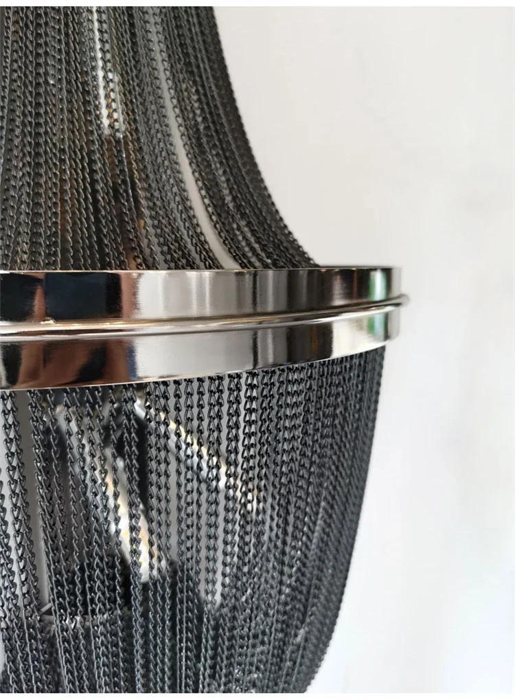 Description Picture 3 of itemLong Aluminum Chain Sconce For Aisle LOFT Mirror Bedroom TV Wall Lamp LED Lighting Gold Silver Italian Vanity Decoration