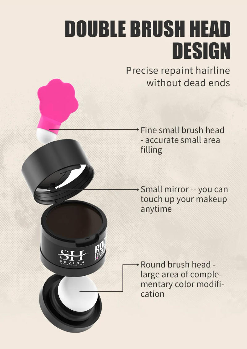 Description Picture 6 of itemSevich Hairline Shadow Powder Natural Instant Cover Up Makeup Hair Concealer Coverage WaterProof Anti Hair loss Powder
