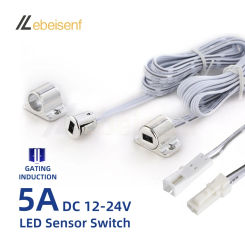 New Mini Dual Door Control Sensor Switch On-Off DC 12V 24V 5A Surface/Concealed install LED Cabinet Wardrobe Lights Controller