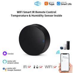 WiFi Smart Mini IR Remote Control Universal with Temperature Humidity Sensor for TV Air Conditioner Works with Alexa/Google Home