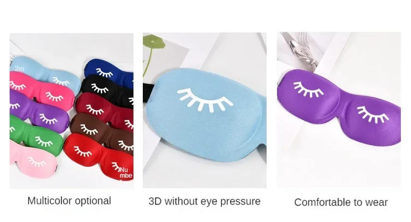 Description Picture 3 of item3D Sleep Mask Beauty Eyelash Sleeping Eye Mask Eyeshade Sleep Aid Travel Outdoor Home Eyes Rest Relax Eyecover Health Care