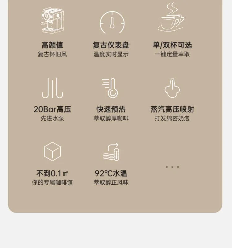 Description Picture 6 of item220V SCHNEIDER Coffee Machine Home Office Espresso Semi Automatic All in One