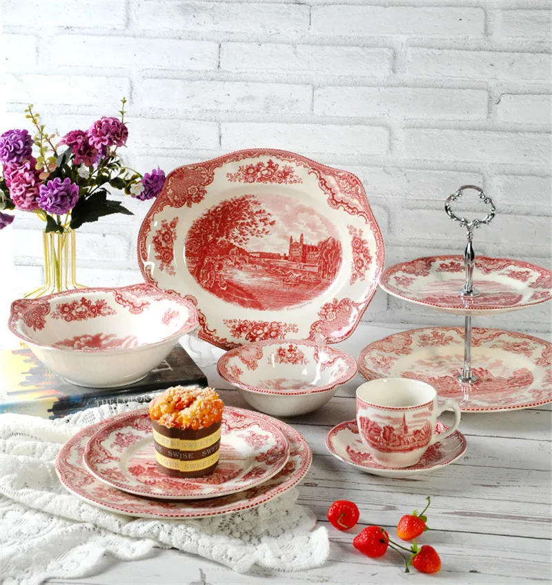 Description Picture 2 of itemPorcelain Ceramic Plates Bowls Round 8/10 Inch Kitchen Cutlery Steaks & Cakes Desserts Dishes Coffee Cups